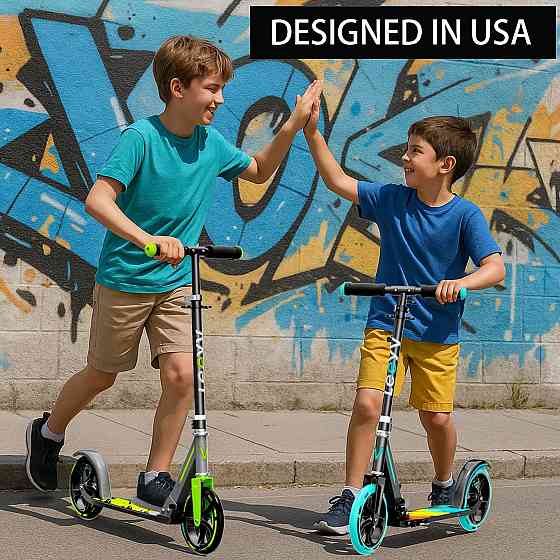 Scooter for Kids 6–12 & Adults, Max Load 240 LBS, Adjustable Height,Lightweight 2-Wheel, Foldable Ki Richmond