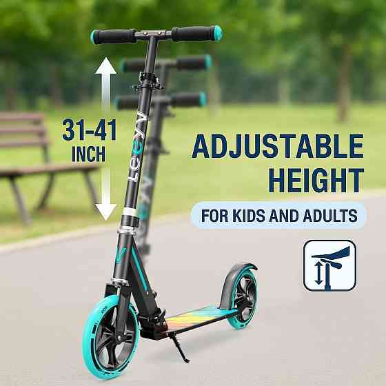 Scooter for Kids 6–12 & Adults, Max Load 240 LBS, Adjustable Height,Lightweight 2-Wheel, Foldable Ki Richmond