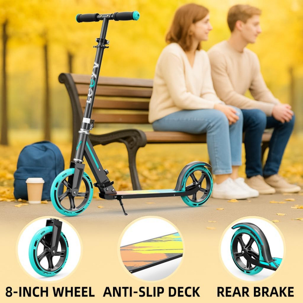 Scooter for Kids 6–12 & Adults, Max Load 240 LBS, Adjustable Height,Lightweight 2-Wheel, Foldable Ki Richmond - photo 4