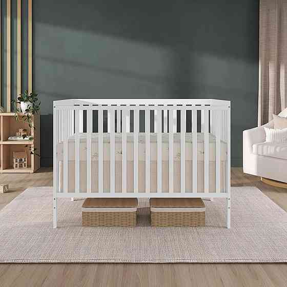Dream On Me Synergy 5-in-1 Convertible Full-Size Baby Crib with Toddler, Day & Full Bed Conversion i Richmond