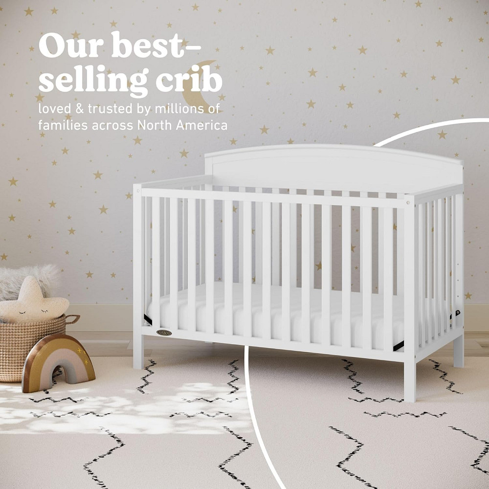 Graco Benton 5-in-1 Convertible Crib – GREENGUARD Gold Certified, Converts from Baby Crib to Toddler Richmond - photo 5