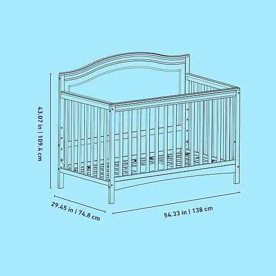 Graco Paris 4-in-1 Convertible Crib – GREENGUARD Gold Certified, Converts to Toddler Bed and Daybed, Richmond