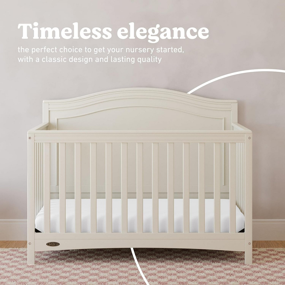 Graco Paris 4-in-1 Convertible Crib – GREENGUARD Gold Certified, Converts to Toddler Bed and Daybed, Richmond - photo 4