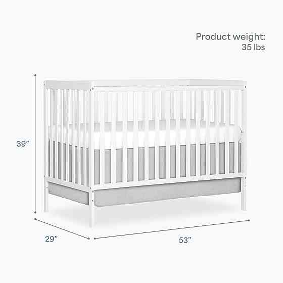 Dream On Me Synergy 5-in-1 Convertible Full-Size Baby Crib with Toddler, Day & Full Bed Conversion i Richmond