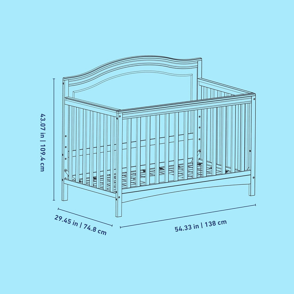 Graco Paris 4-in-1 Convertible Crib – GREENGUARD Gold Certified, Converts to Toddler Bed and Daybed, Richmond - photo 3