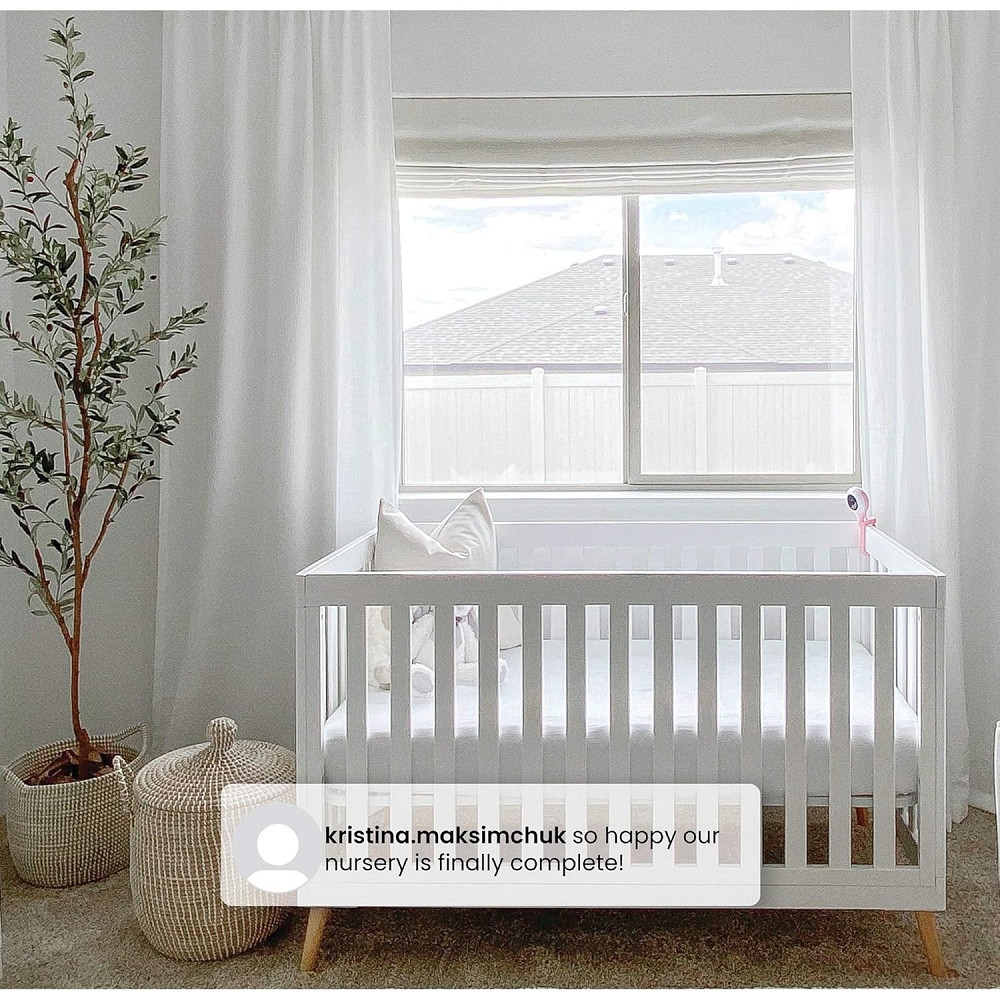 Delta Children Essex 4-in-1 Convertible Baby Crib, Bianca White with Natural Legs Richmond - photo 9