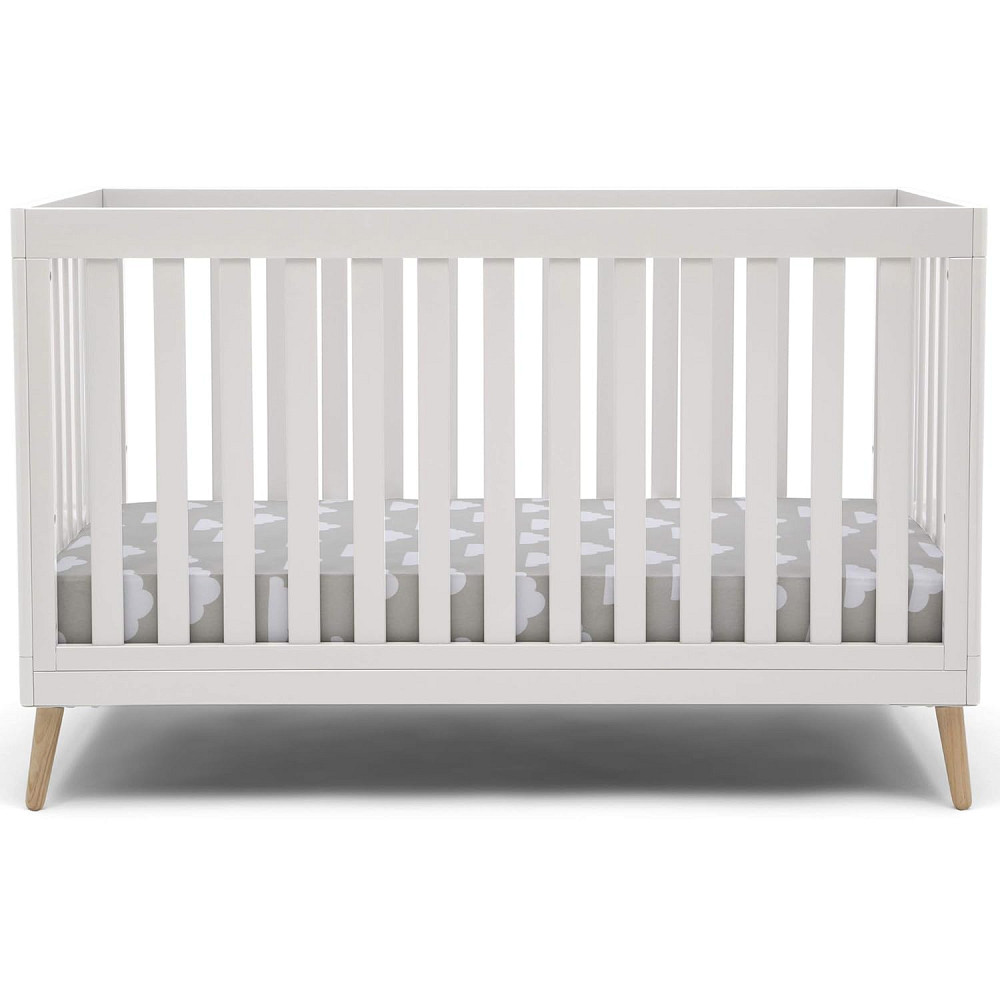 Delta Children Essex 4-in-1 Convertible Baby Crib, Bianca White with Natural Legs Richmond - photo 1