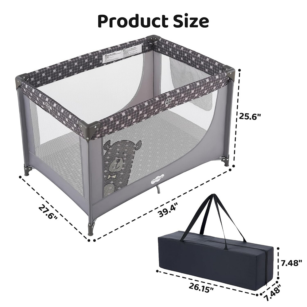 Pamo Babe Compact Pack and Play - Portable Crib for Baby, Lightweight Foldable Travel Playard with M Richmond - photo 3