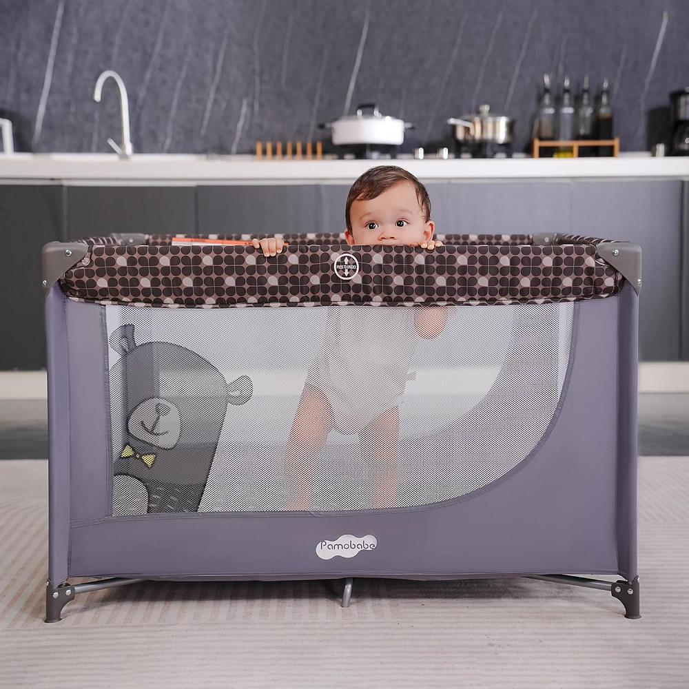 Pamo Babe Compact Pack and Play - Portable Crib for Baby, Lightweight Foldable Travel Playard with M Richmond - photo 4