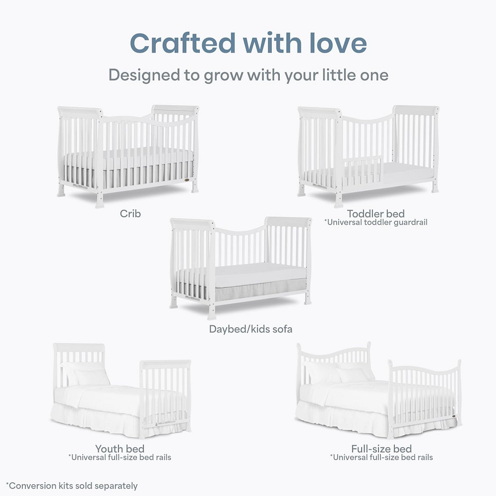 Dream On Me Violet 7-in-1 Convertible Full-Size Baby Crib with Toddler, Day & Full Bed Conversion in Richmond - photo 4