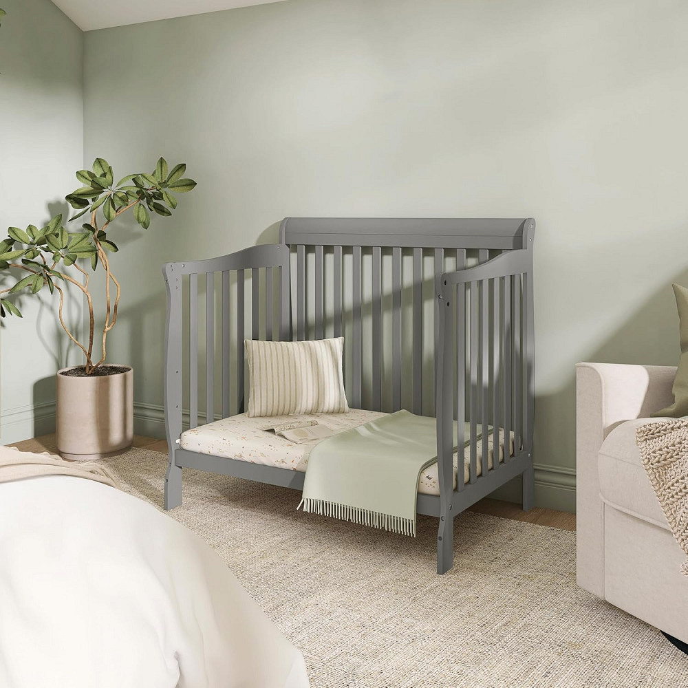 Dream On Me Chelsea 5-in-1 Convertible Full-Size Baby Crib in Steel Grey, GreenGuard Gold & BSA, Pin Richmond - photo 8