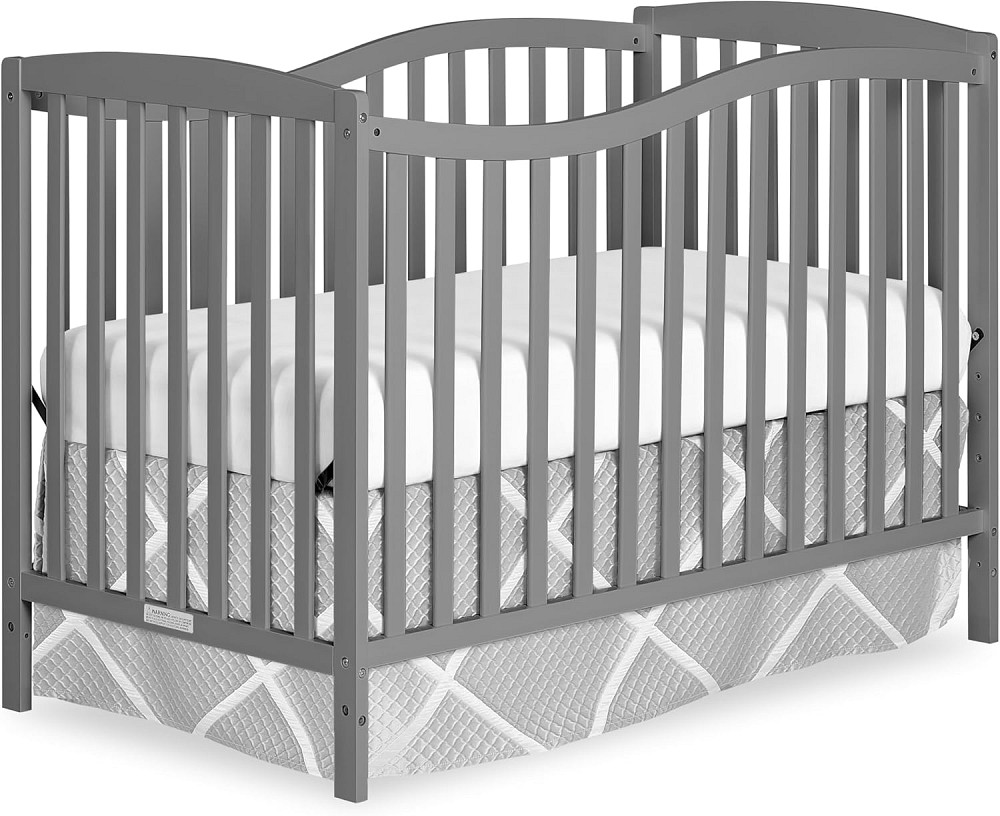 Dream On Me Chelsea 5-in-1 Convertible Full-Size Baby Crib in Steel Grey, GreenGuard Gold & BSA, Pin Richmond - photo 1