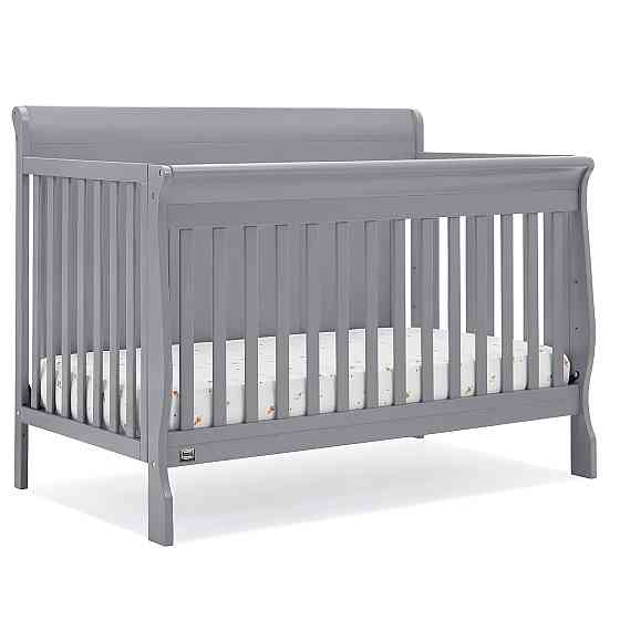 Simmons Kids Carter 6-in-1 Convertible Crib - Greenguard Gold Certified, Grey Richmond