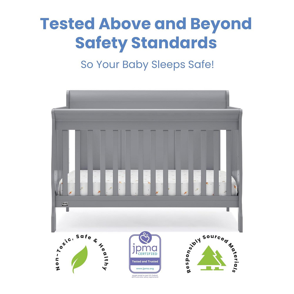 Simmons Kids Carter 6-in-1 Convertible Crib - Greenguard Gold Certified, Grey Richmond - photo 6