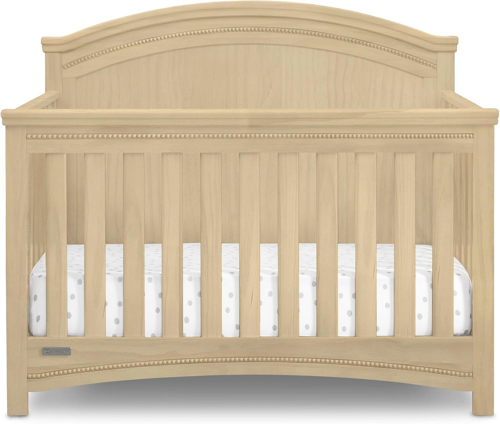 Simmons Kids SlumberTime Emma 4-in-1 Convertible Baby Crib N More - Greenguard Gold Certified, Natur Richmond - photo 1