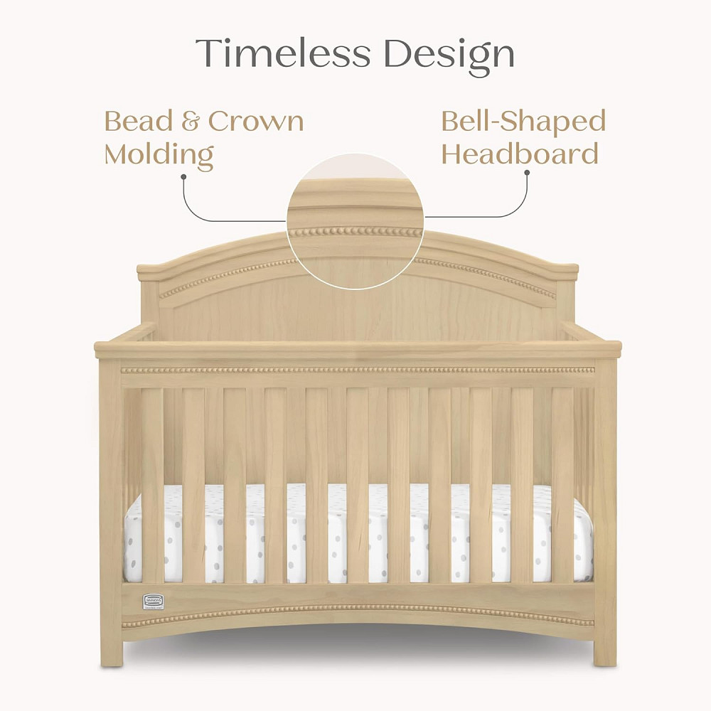 Simmons Kids SlumberTime Emma 4-in-1 Convertible Baby Crib N More - Greenguard Gold Certified, Natur Richmond - photo 6