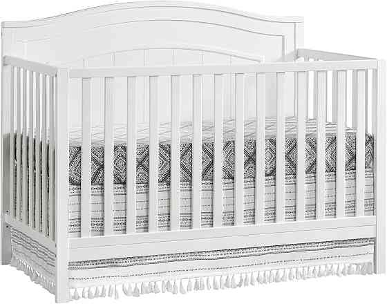 Oxford Baby North Bay 4-in-1 Convertible Crib, Snow White, GreenGuard Gold Certified Richmond