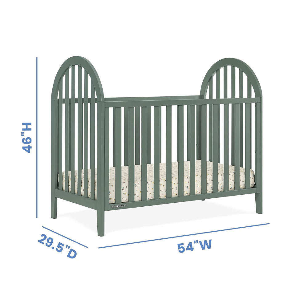 Delta Children Milano 4-in-1 Convertible Crib - Greenguard Gold Certified, Grassy Glen Richmond - photo 3