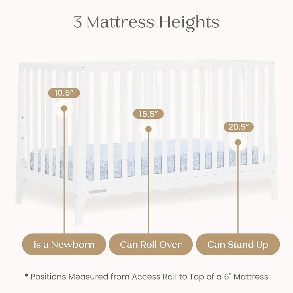 Delta Children Lulu 5-in-1 Convertible Crib, Converts to Toddler Bed, Daybed, Sofa & Full-Size Bed,  Richmond - photo 6