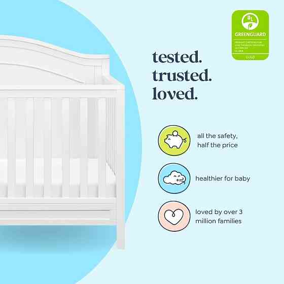Davinci Charlie 4-in-1 Convertible Crib - GREENGUARD Gold Certified - Converts from Baby Crib to Tod Richmond