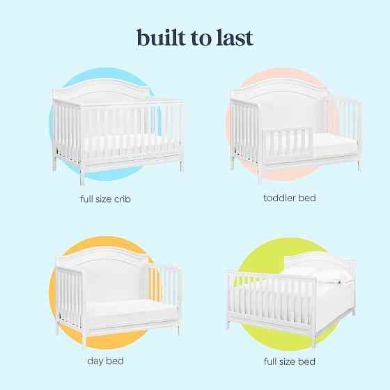 Davinci Charlie 4-in-1 Convertible Crib - GREENGUARD Gold Certified - Converts from Baby Crib to Tod Richmond