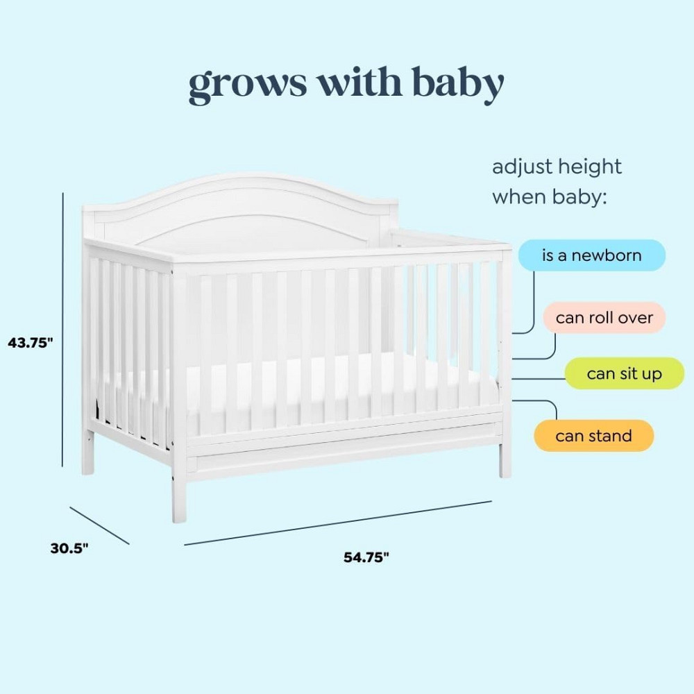 Davinci Charlie 4-in-1 Convertible Crib - GREENGUARD Gold Certified - Converts from Baby Crib to Tod Richmond - photo 3