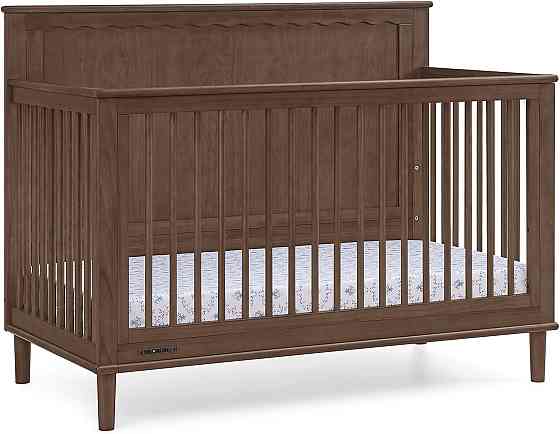 Delta Children Penelope 6-in-1 Convertible Crib - Greenguard Gold Certified, Teak Brown Richmond