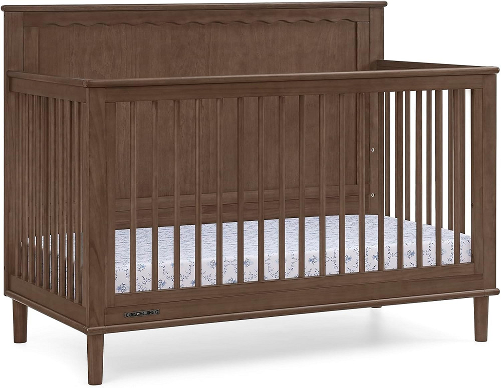 Delta Children Penelope 6-in-1 Convertible Crib - Greenguard Gold Certified, Teak Brown Richmond - photo 1