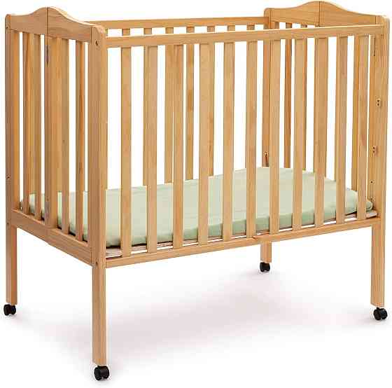 Delta Children Folding Portable Mini Baby Crib with 1.5-inch Mattress - Greenguard Gold Certified, N Richmond