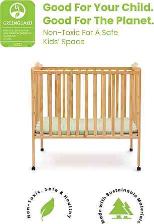 Delta Children Folding Portable Mini Baby Crib with 1.5-inch Mattress - Greenguard Gold Certified, N Richmond