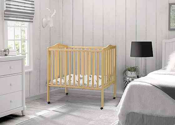 Delta Children Folding Portable Mini Baby Crib with 1.5-inch Mattress - Greenguard Gold Certified, N Richmond