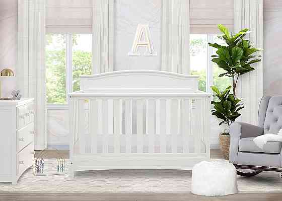 Delta Children Emery 4-in-1 Convertible Baby Crib - Greenguard Gold Certified, White Richmond