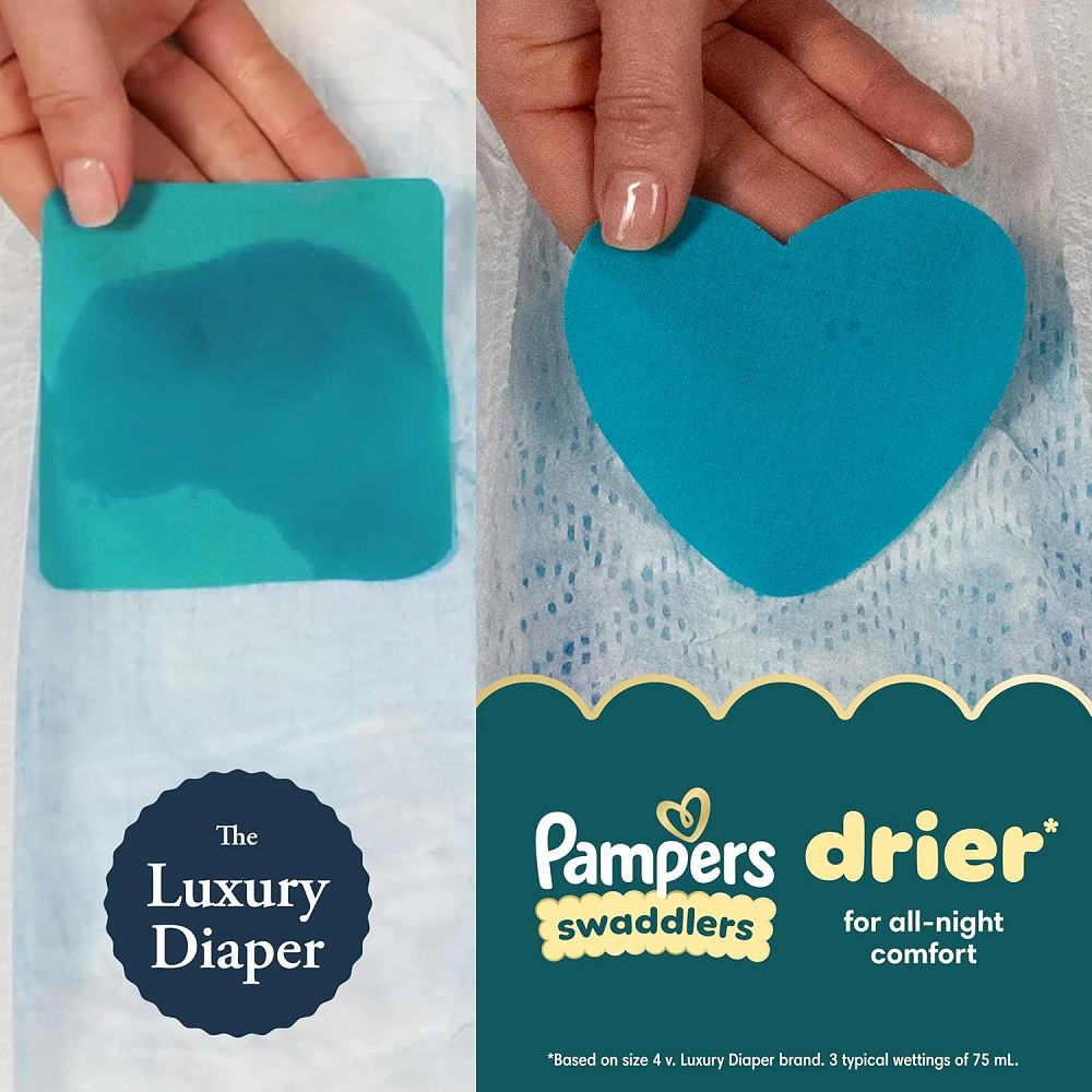 Pampers Swaddlers Diapers, Size 5 (20-37 lbs), 132 Count, Hypoallergenic, Absorbent, Keeps Baby Dry  Richmond - photo 7