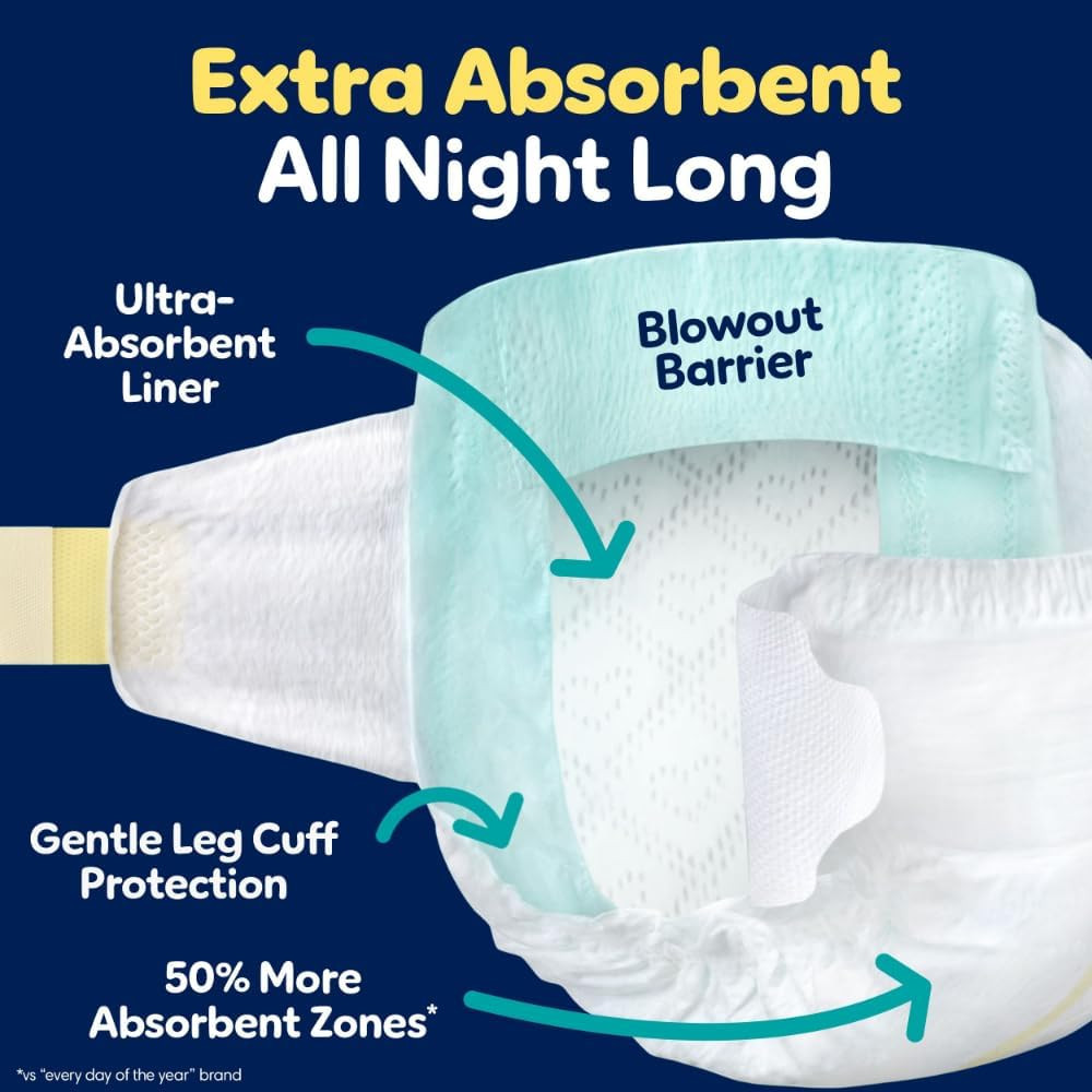 Pampers ZZZ Overnight Diapers, Size 5 (27+ lbs), 88 Count, Nighttime Protection Disposable Baby Diap Richmond - photo 3