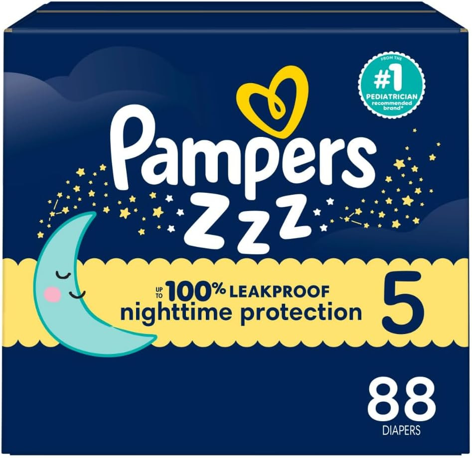 Pampers ZZZ Overnight Diapers, Size 5 (27+ lbs), 88 Count, Nighttime Protection Disposable Baby Diap Richmond - photo 1