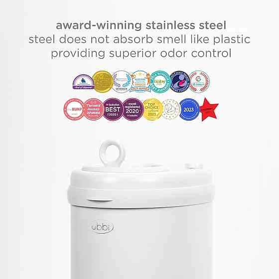 Ubbi Steel Diaper Pail, Odor Locking, No Special Bag Required, Award-Winning, Registry Must-Have, Wh Richmond