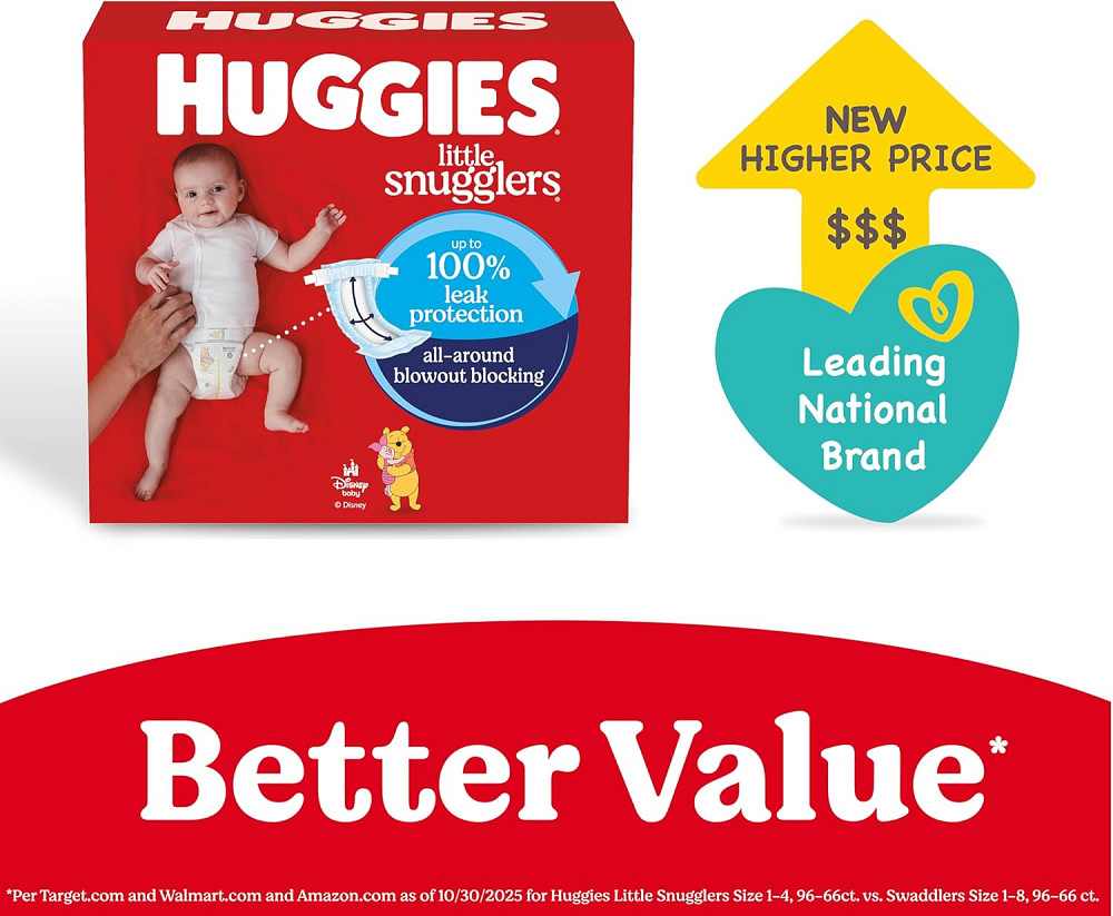 Huggies Size 3 Diapers, Little Snugglers Baby Diapers, Size 3 (16-28 lbs), 76 Count, Packaging May V Richmond - photo 2