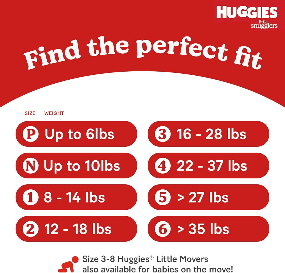 Huggies Size 3 Diapers, Little Snugglers Baby Diapers, Size 3 (16-28 lbs), 76 Count, Packaging May V Richmond - photo 7