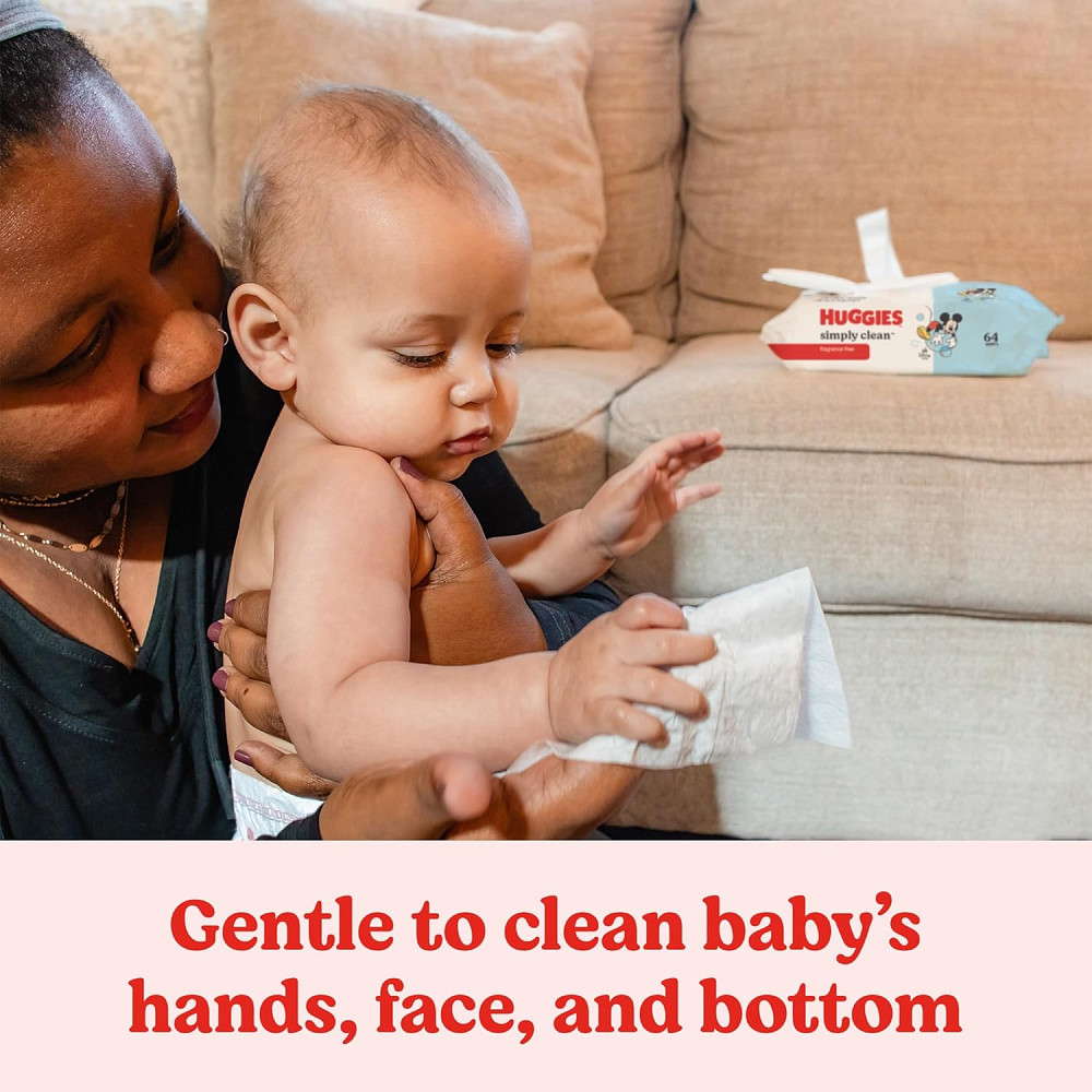 Huggies Simply Clean Unscented Baby Diaper Wipes, 11 Flip-Top Packs (704 Wipes Total), Packaging May Richmond - photo 7