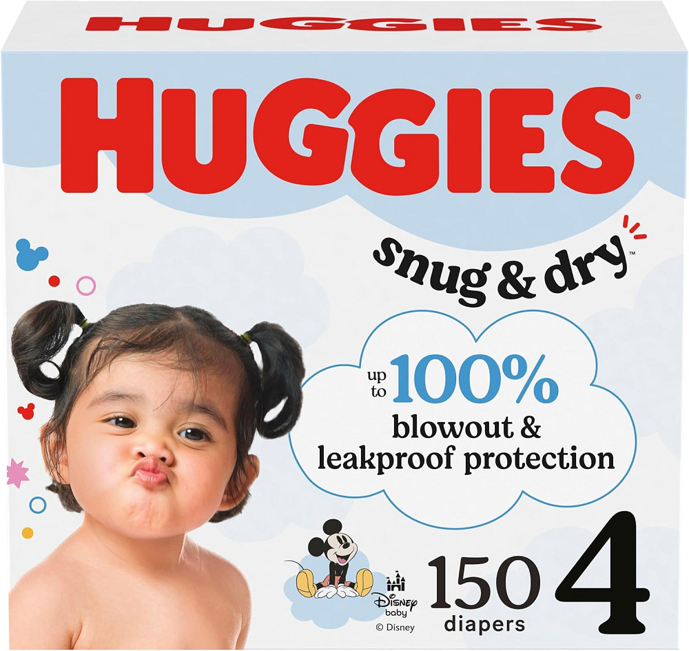 Huggies Size 4 Diapers, Snug & Dry Baby Diapers, Size 4 (22-37 lbs), 150 Count, Packaging May Vary Richmond - photo 1