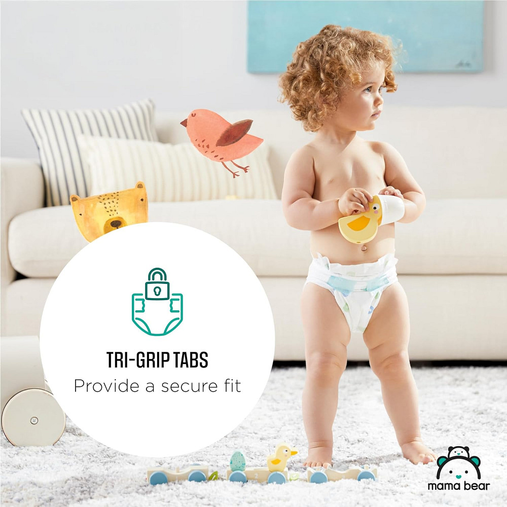 Amazon Brand - Mama Bear Gentle Touch Baby Diapers, Size 5, 27+ lb, Leak Protection, 12 Hours Protec Richmond - photo 9