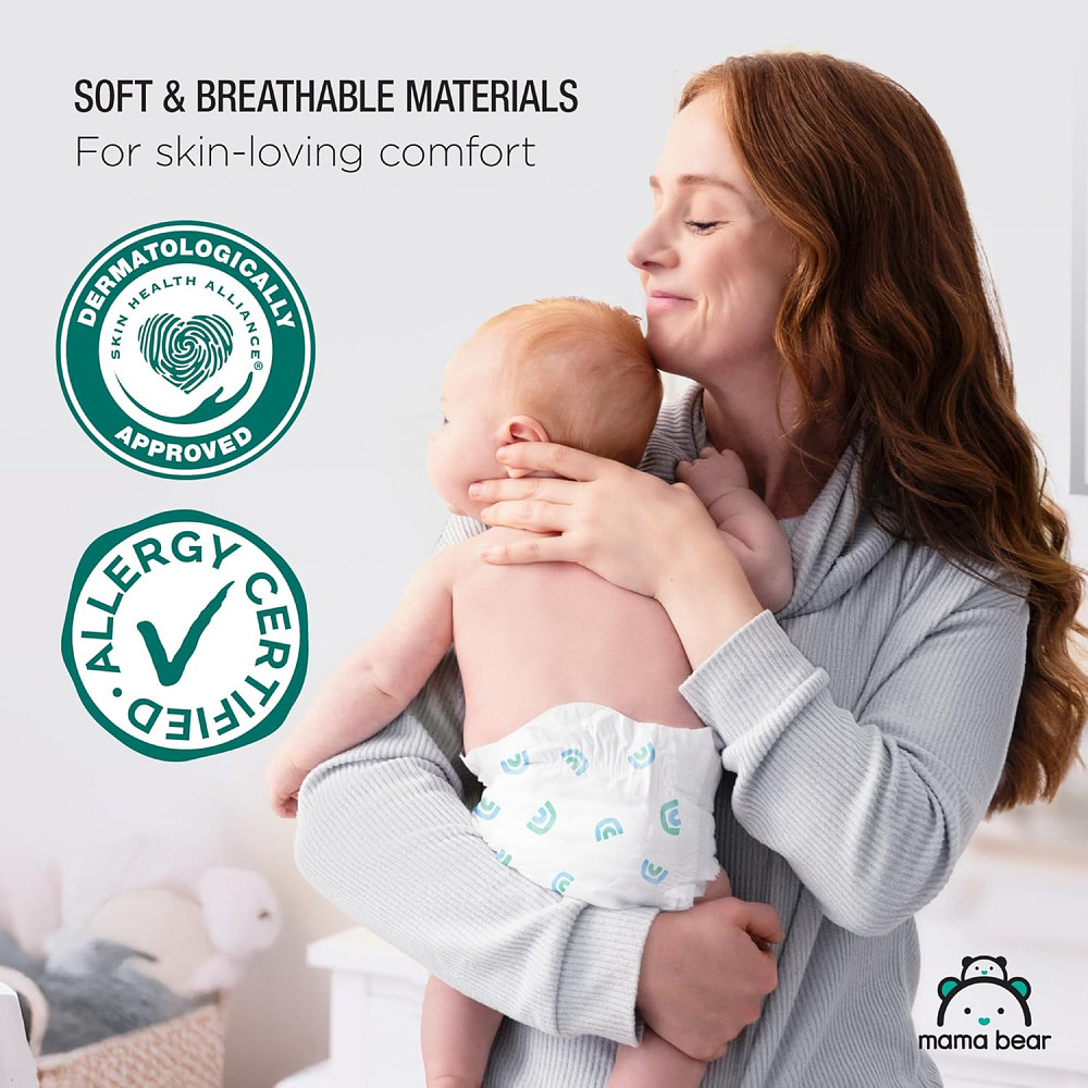 Amazon Brand - Mama Bear Gentle Touch Baby Diapers, Size 5, 27+ lb, Leak Protection, 12 Hours Protec Richmond - photo 6
