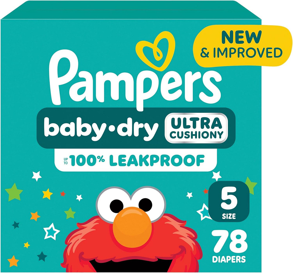 Pampers Diapers - Baby Dry - Size 5, 78 Count, Absorbent Disposable Infant Diaper (Packaging May Var Richmond - photo 1