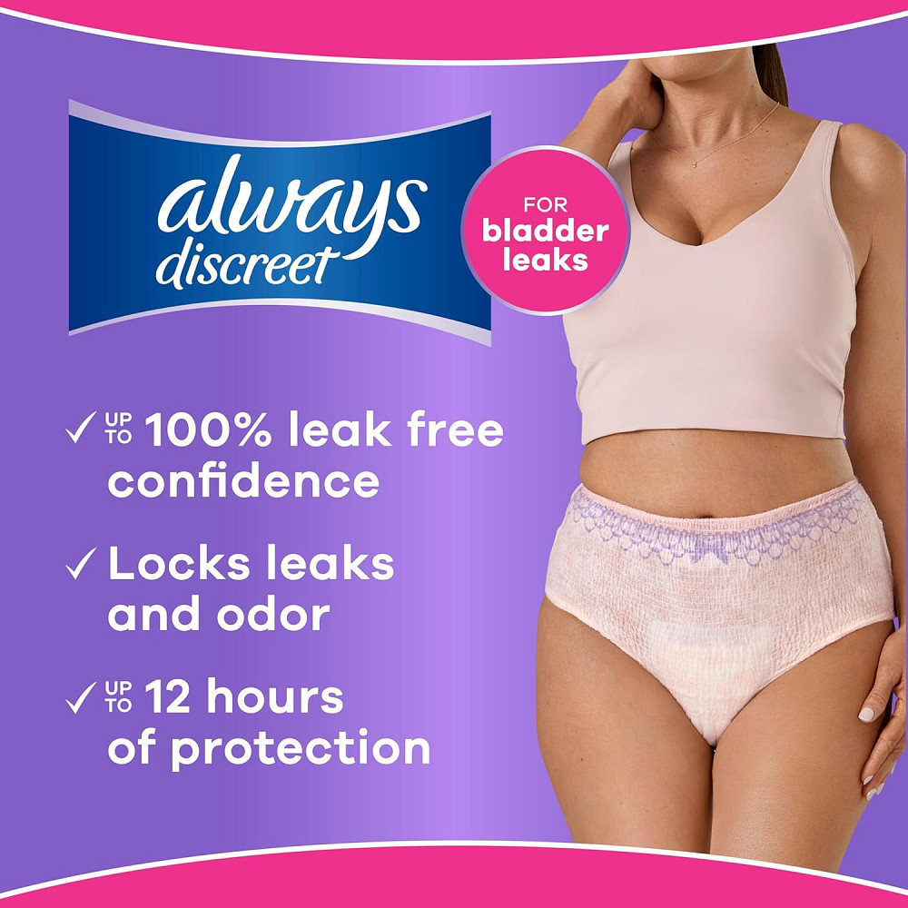 Always Discreet Adult Diapers for Women, Incontinence Underwear, Postpartum Essentials, Disposable B Richmond - photo 4
