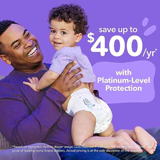 Luvs Size 8 Baby Diapers, Platinum Protection Bluey Diapers for Day & Night,Size 8, 108 Count Richmond