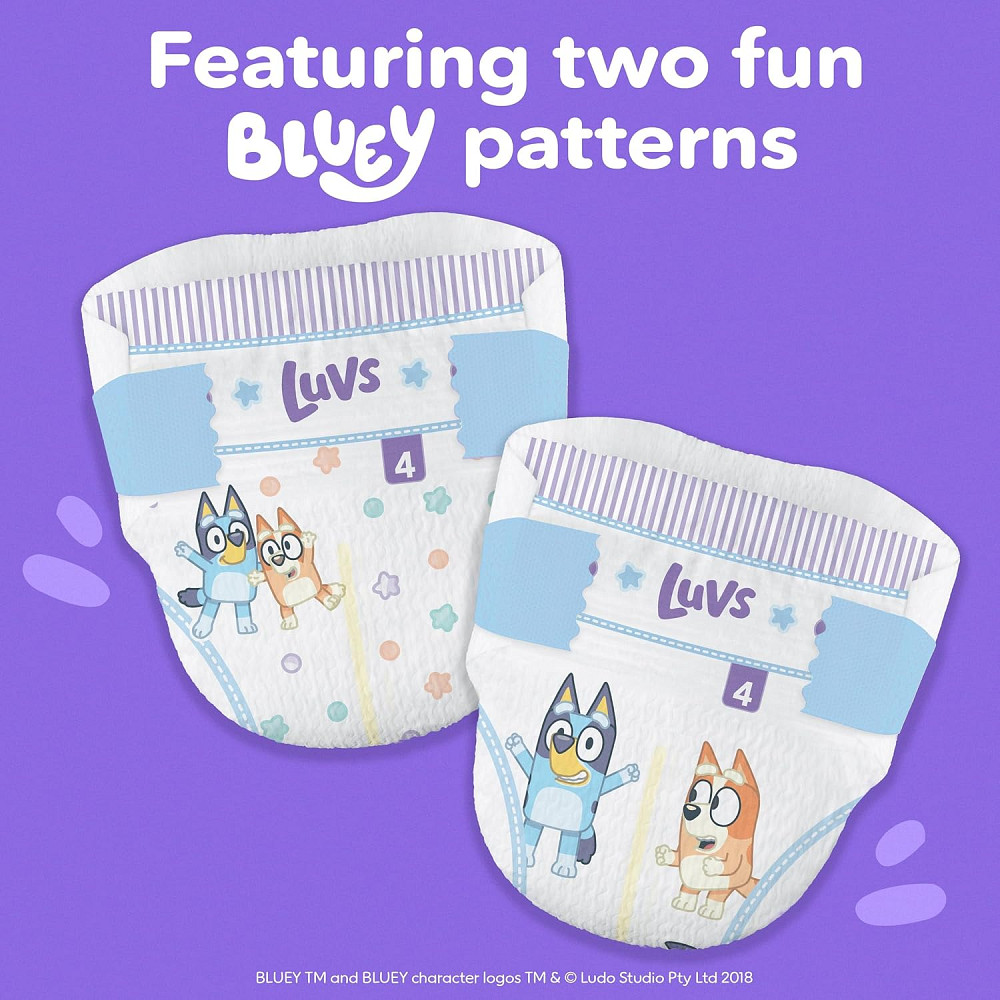 Luvs Size 8 Baby Diapers, Platinum Protection Bluey Diapers for Day & Night,Size 8, 108 Count Richmond - photo 10