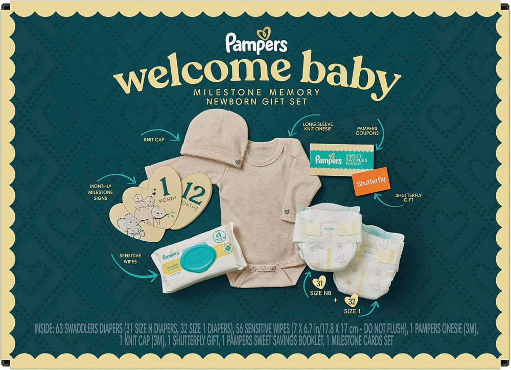 Pampers Gift Set, Disposable Diapers, Sensitive Wipes, & Milestone Gifts Richmond - photo 9
