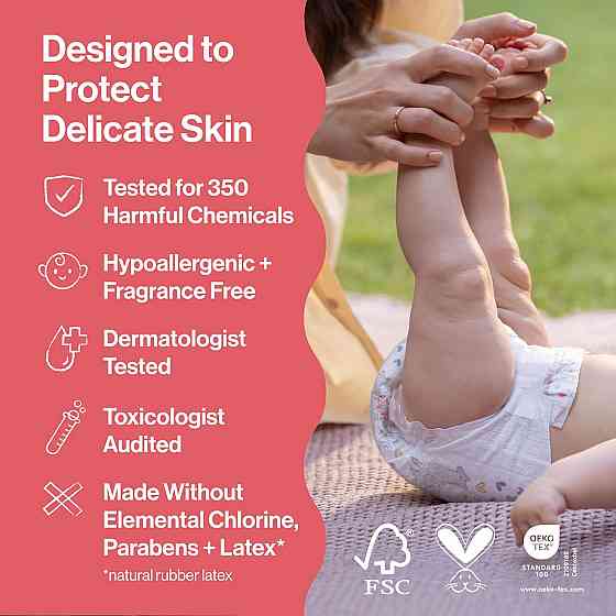 The Honest Company Comfort Dry Disposable Daytime Diapers for Sensitive Skin, Hypoallergenic, Space  Richmond