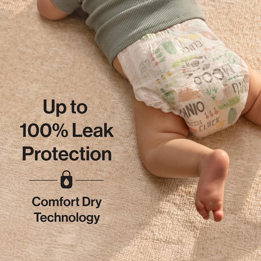 The Honest Company Comfort Dry Disposable Daytime Diapers for Sensitive Skin, Hypoallergenic, Space  Richmond - photo 4