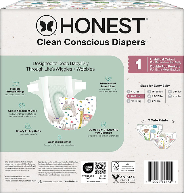The Honest Company Comfort Dry Disposable Daytime Diapers for Sensitive Skin, Hypoallergenic, All th Richmond - photo 8